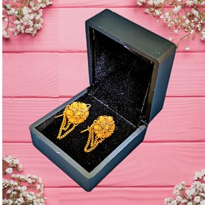 Delicate Gold-Plated Floral Drop Earrings
